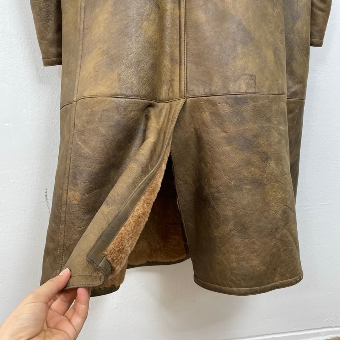 엠포리오 아르마니 Emporio Armani 시어링 롱 무스탕 코트 52 상품이미지10