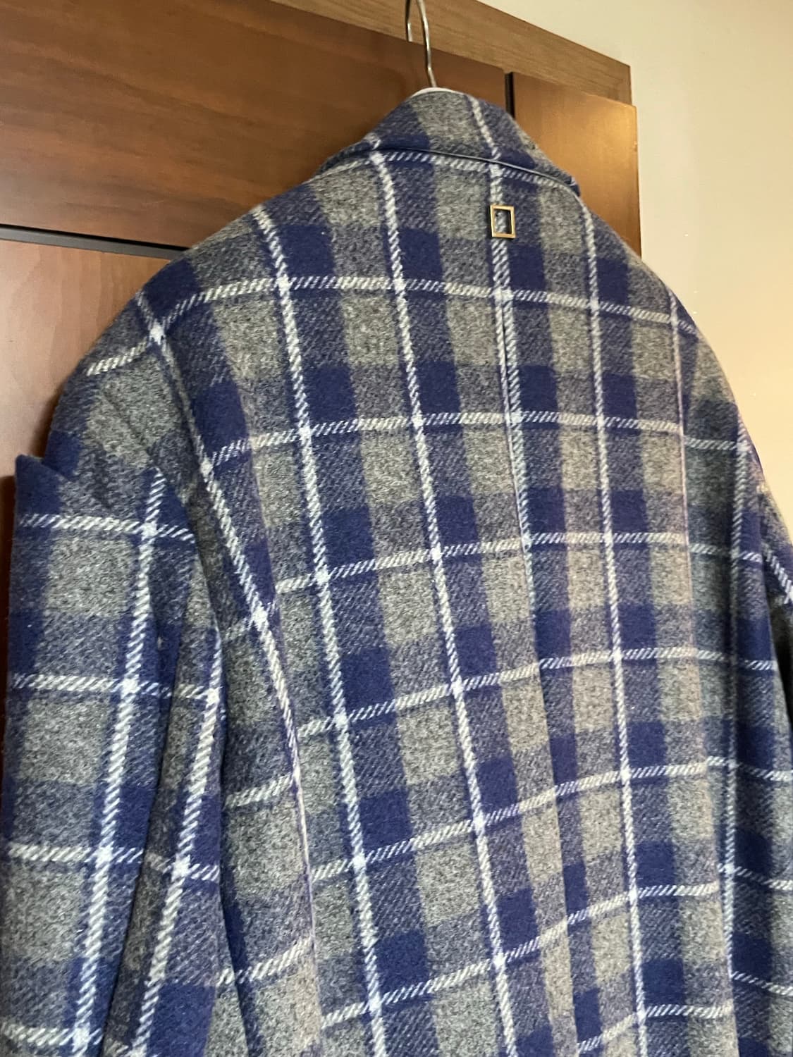 (50) 우영미 18FW 블루 체크 코트 상품이미지5