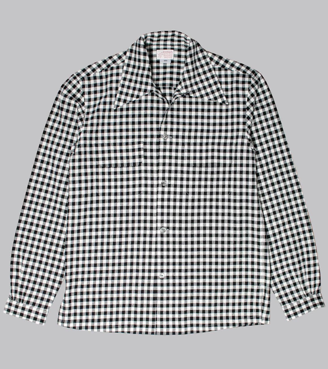 브라이슬랜드 깅엄 셔츠 블랙 화이트 L사이즈 (100~105) 상품이미지2
