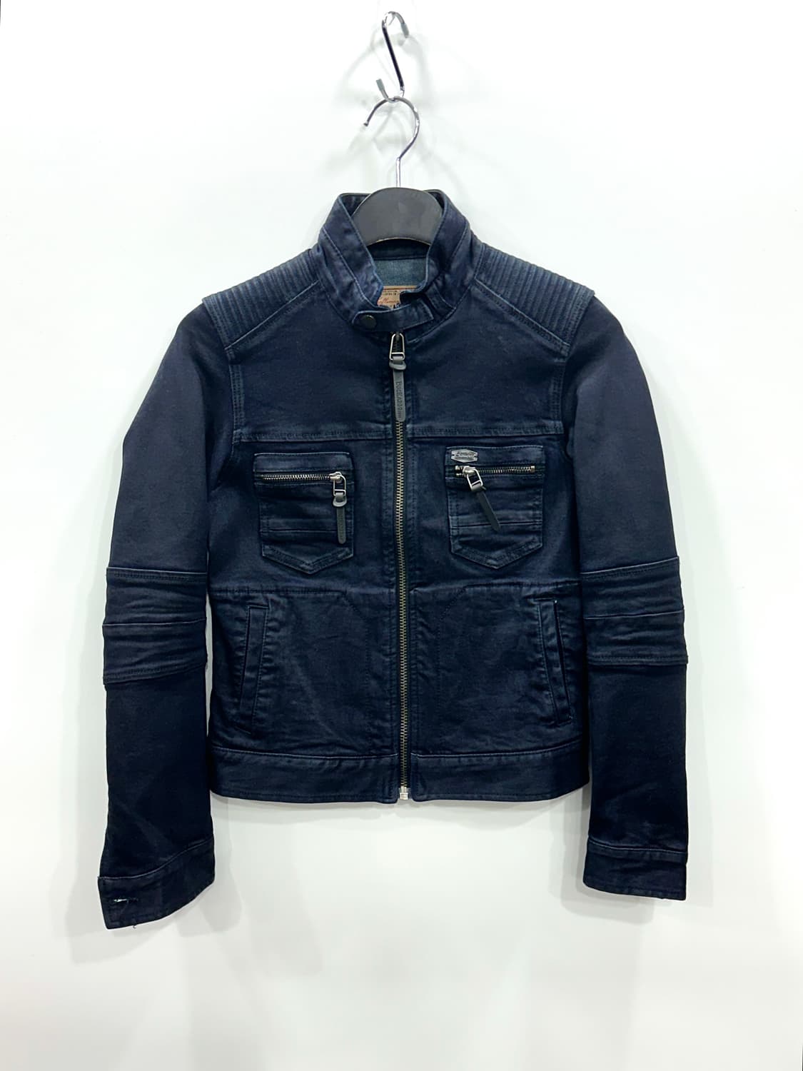 버커루 코티드 코튼 바이커 자켓 S 상품이미지1