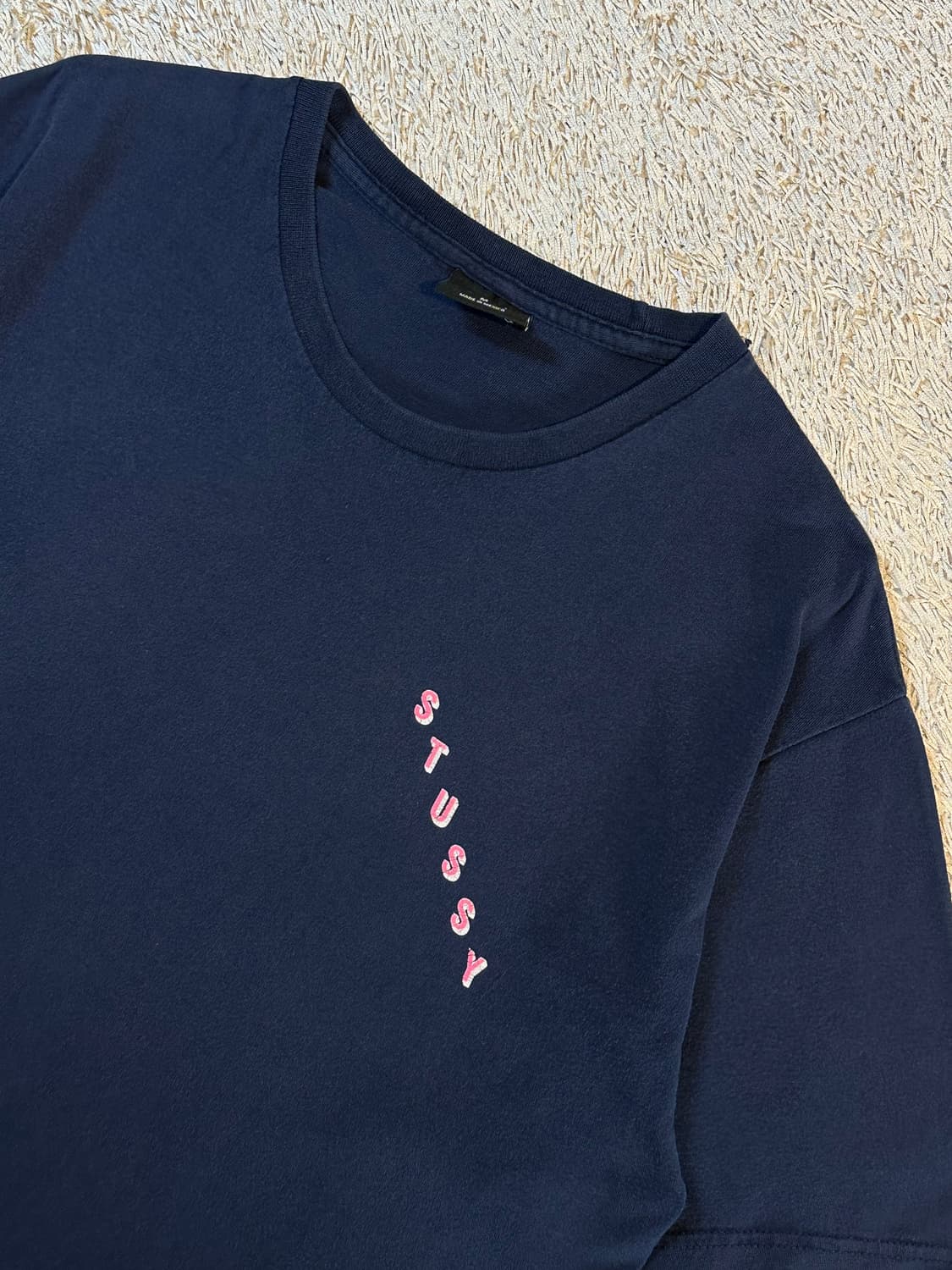 스투시 STUSSY 스펠아웃 반팔 티셔츠 네이비 상품이미지3