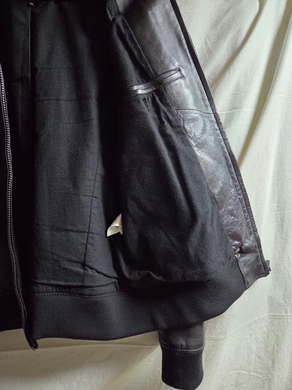 TATE 테이트 블랙 램스킨 레더 가죽 자켓 105 상품이미지7