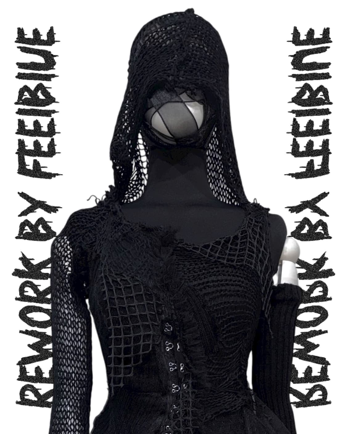 FEELBLUE REWORK 021 – Black Ruin Dress 상품이미지6
