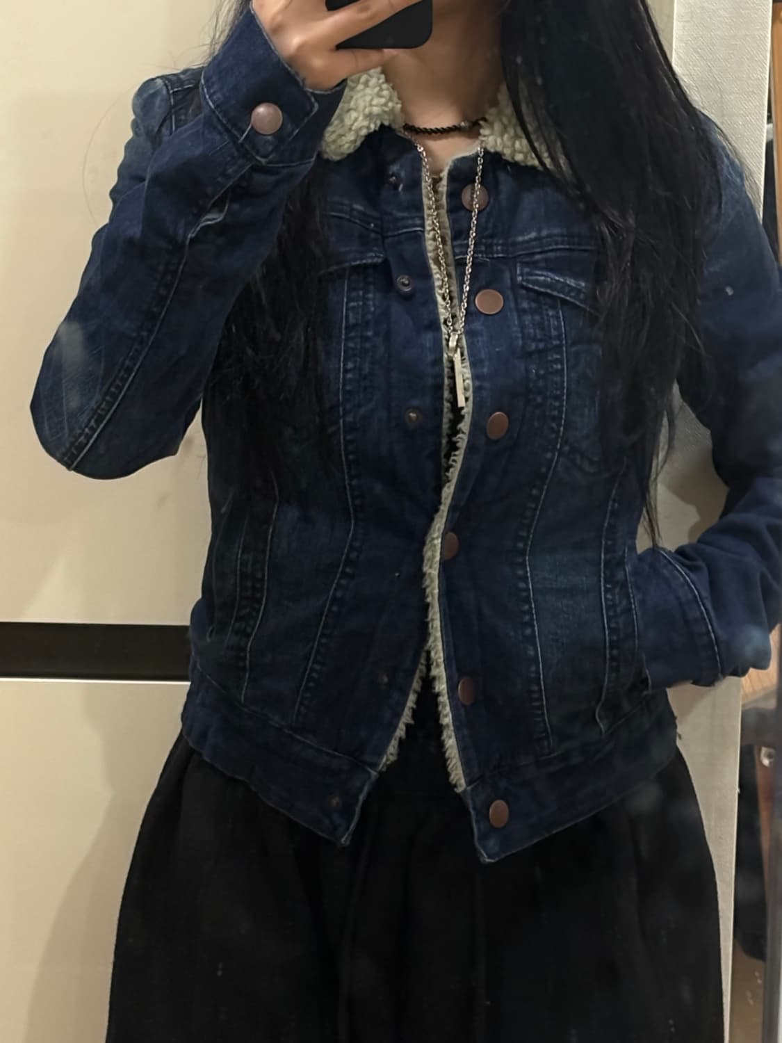 자라 퍼 데님 자켓 상품이미지3