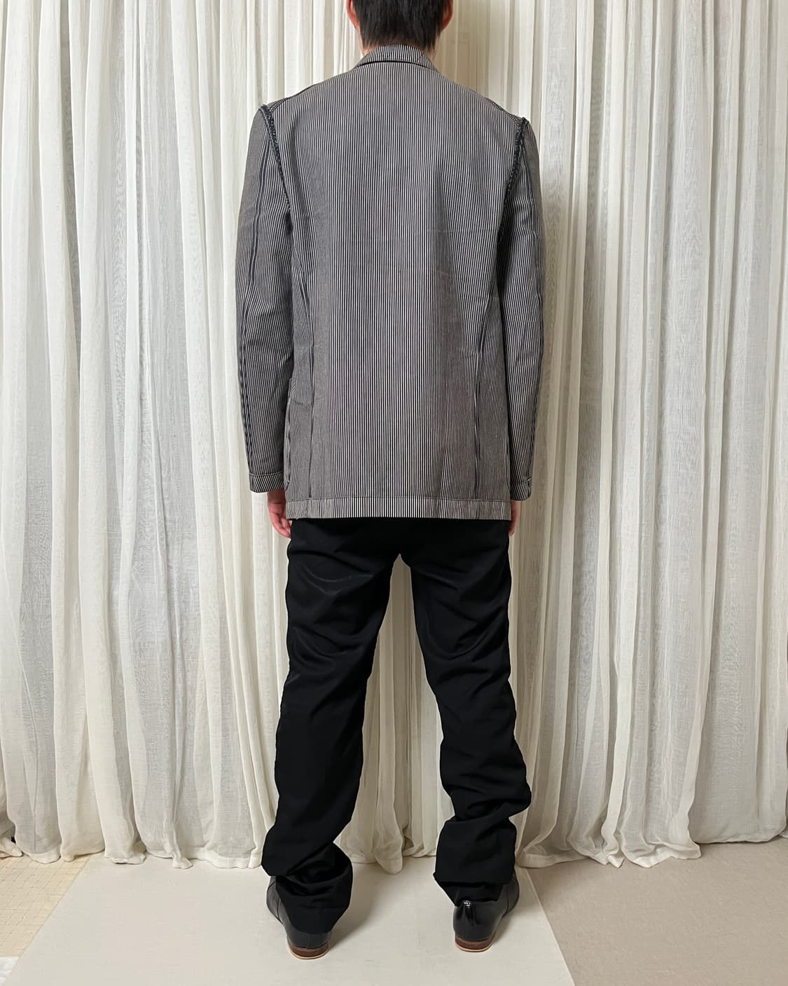 꼼데가르송 옴므플러스 02ss 스트라이프 테일러드 자켓 상품이미지10