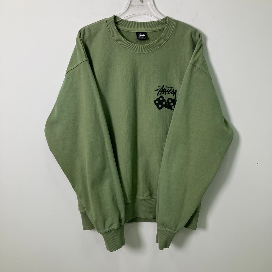 스투시 다이스 피그먼트 다이드 크루넥 스웨트셔츠 L 상품이미지1