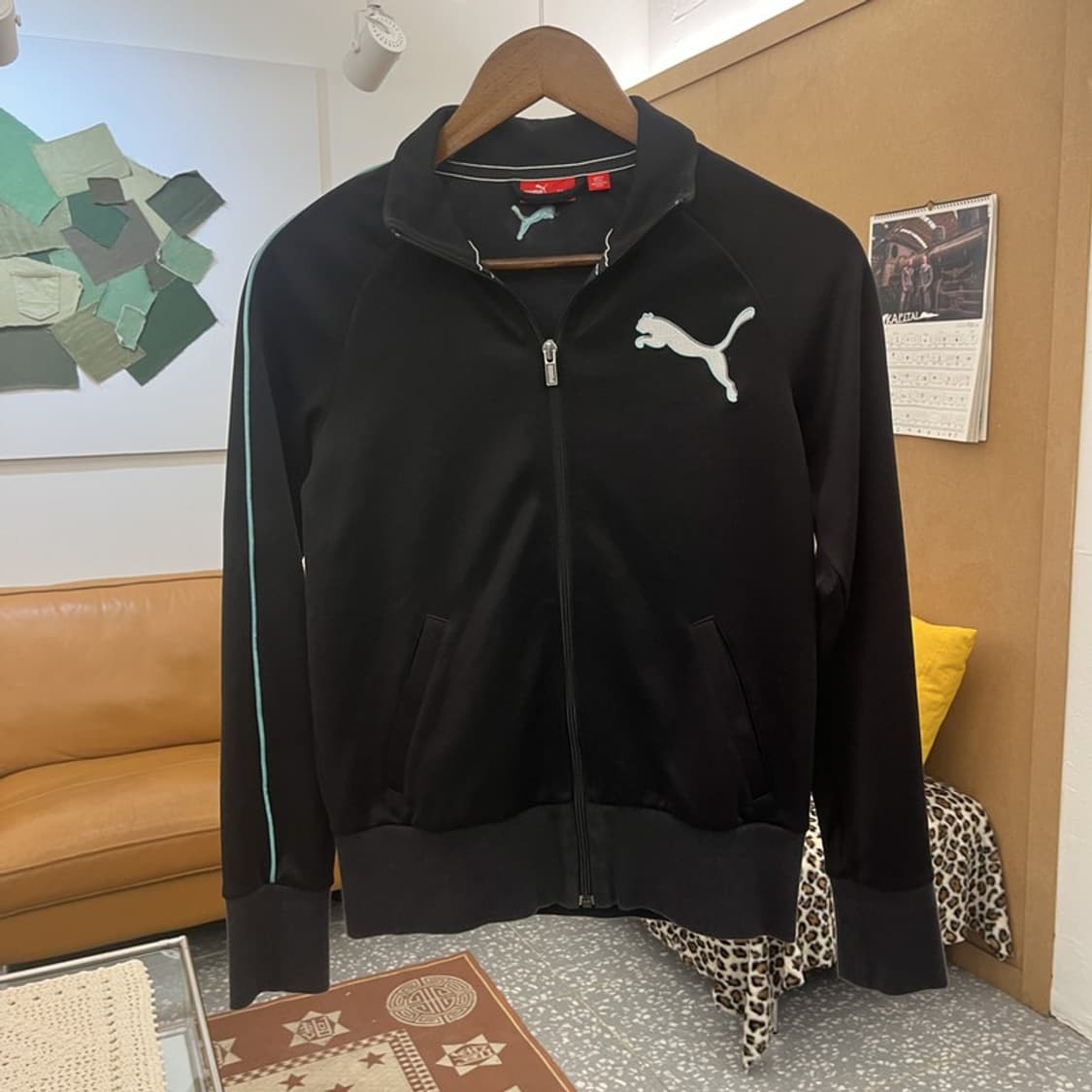 푸마 올드스쿨 Y2K 민트 배색 져지 집업 M C10454 상품이미지3