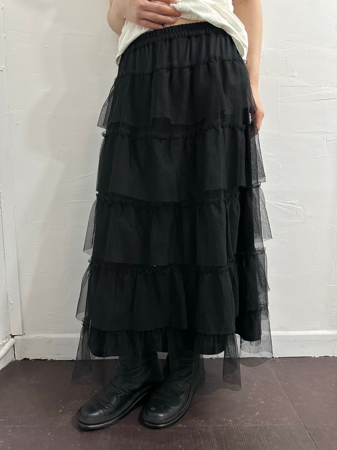 sha layered banding skirt 상품이미지1