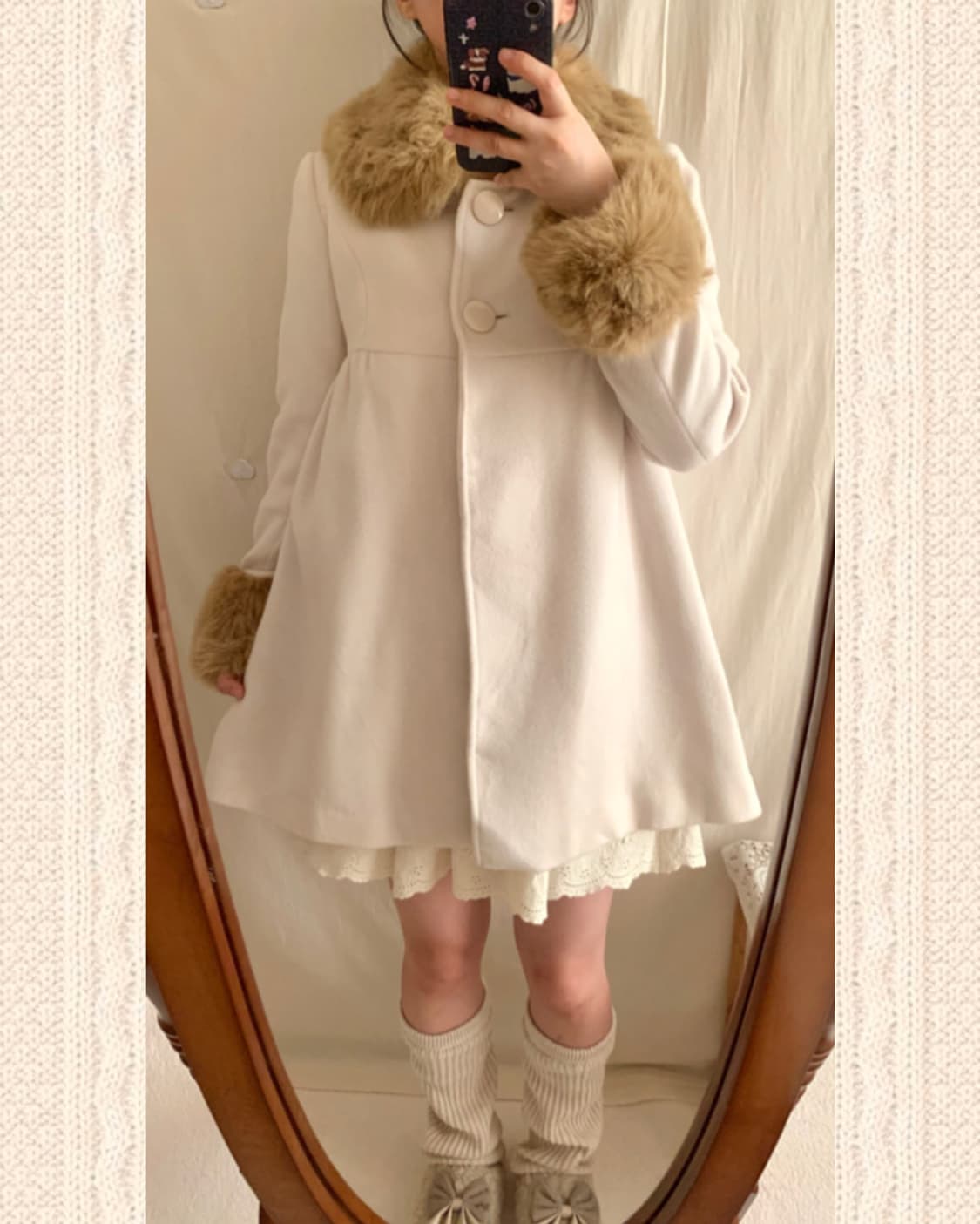 모리 연핑크 코트 상품이미지4