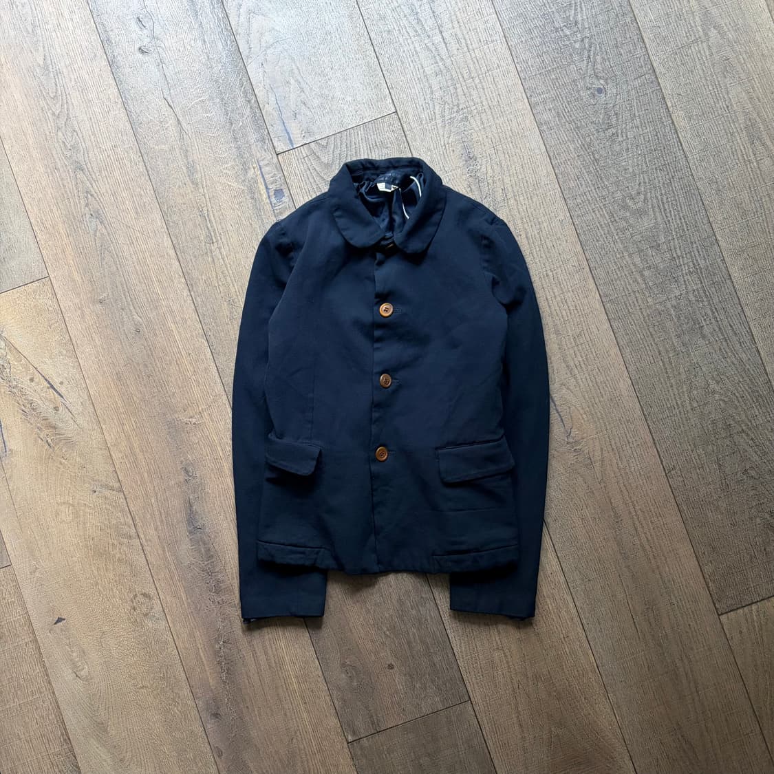 Round Collar Polyester Jacket 상품이미지1