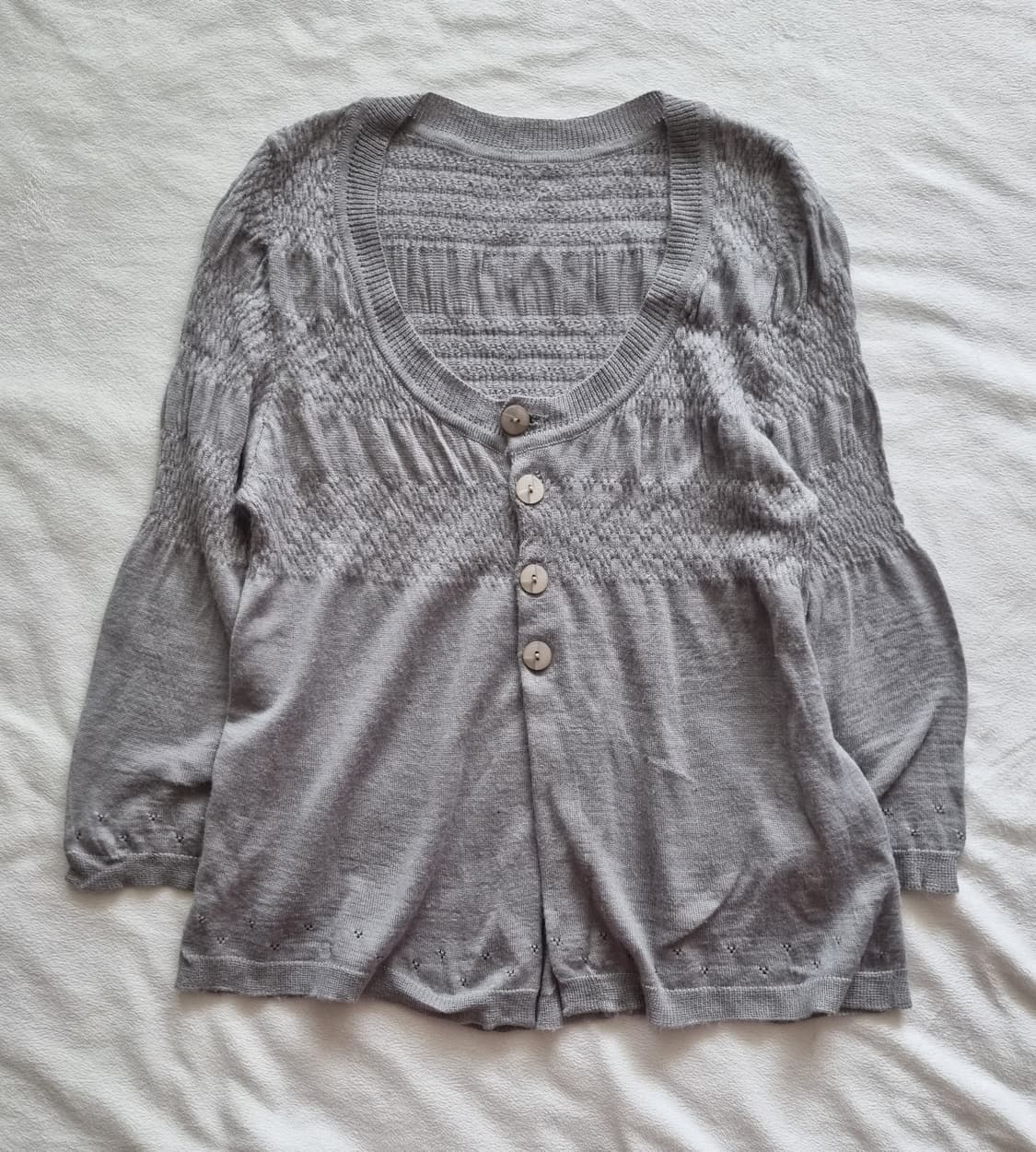 빈티지 모리걸 하구미 그레이 가디건 상품이미지1