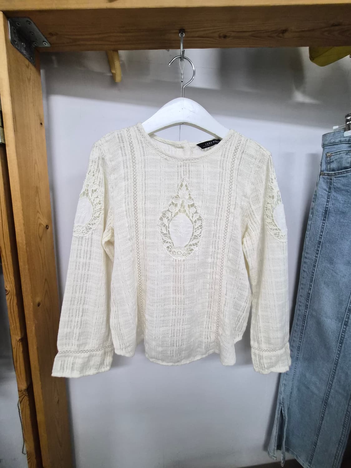 자라 자수레이스.  hybernat 부츠컷 스판데님 상품이미지2