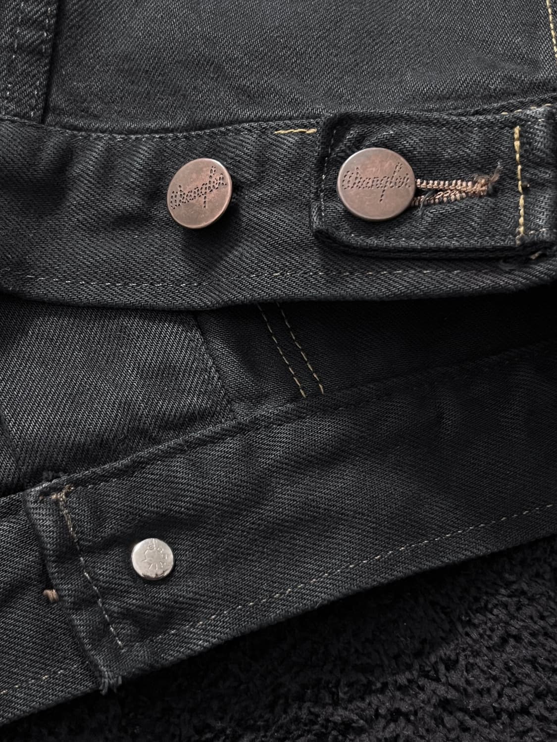 빈티지 랭글러 124MJ 데님 자켓 블랙 상품이미지5