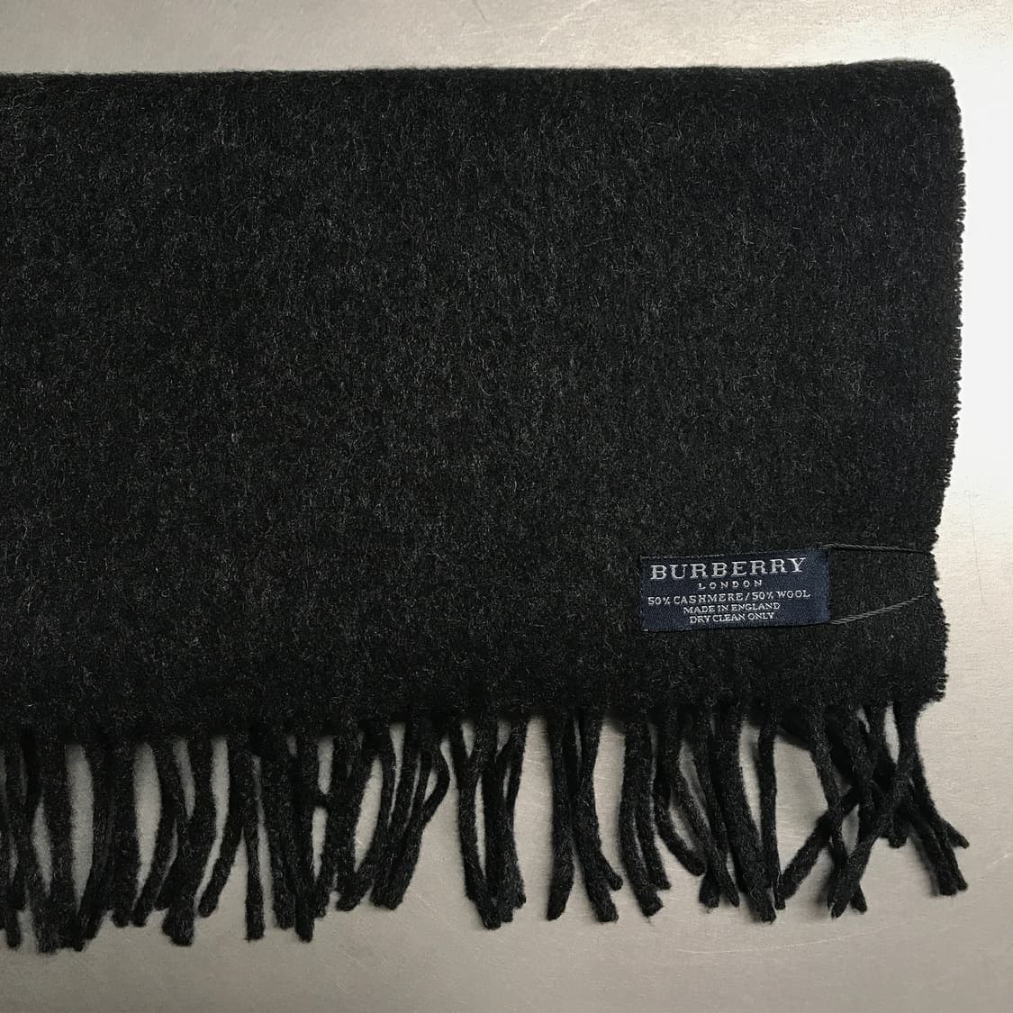 버버리 정품 캐시미어/울 머플러 그레이 상품이미지3