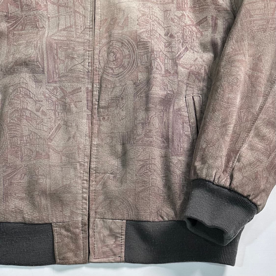 VTG 그래픽 레더 블루종 자켓 상품이미지4