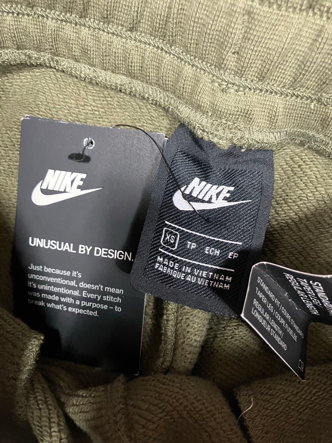 나이키 블록 로고 카키 트랙 팬츠 XS 상품이미지6