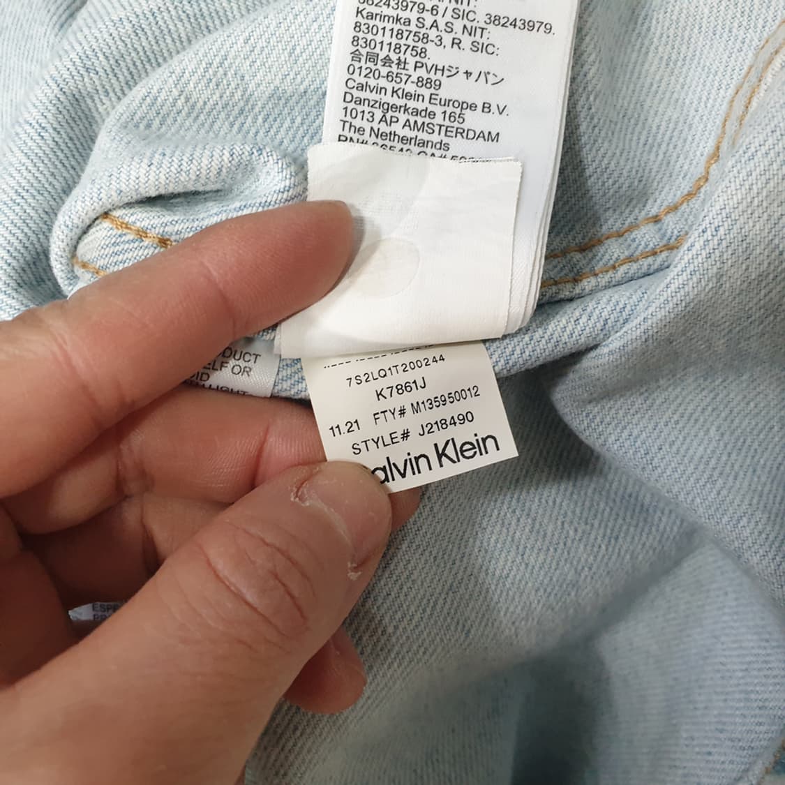 캘빈클라인 여성 블리치 데님 셔츠 자켓 S 상품이미지9