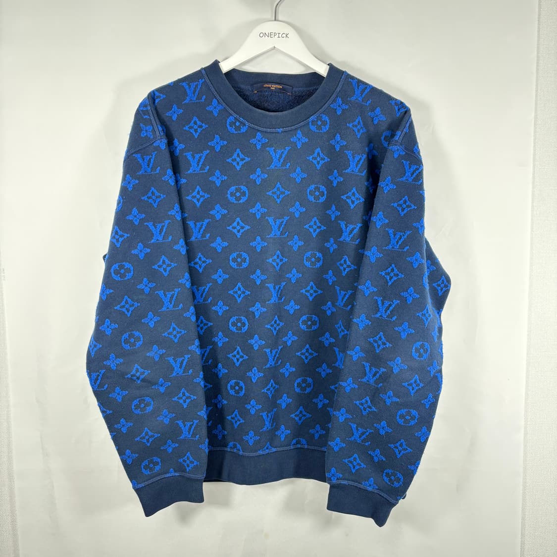 (정품,SS급)루이비통 풀모노그램 맨투맨 니트 블루 L 상품이미지1