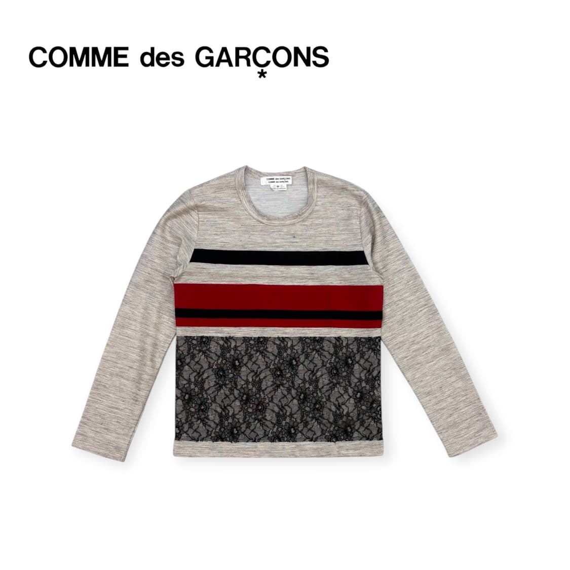 꼼데가르송 스트라이프&레이스 롱슬리브 상품이미지1