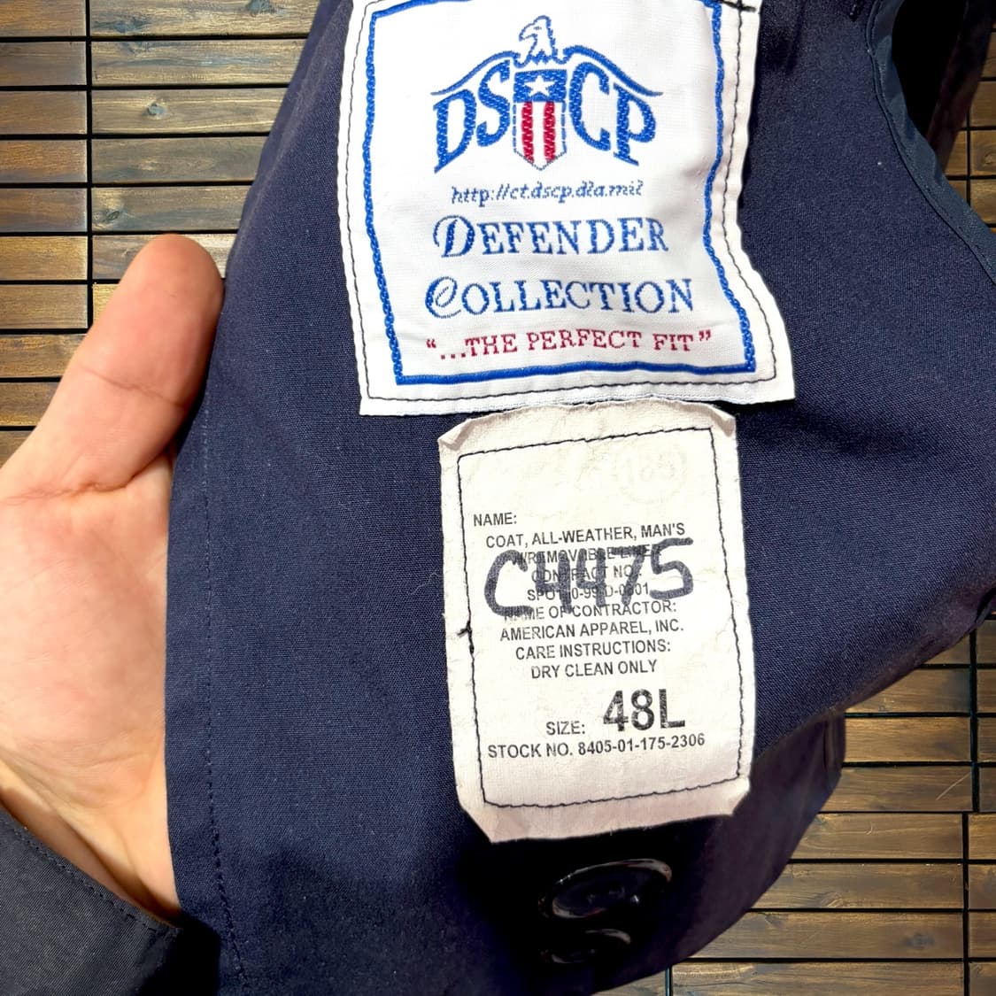 미 해군 트렌치코트 (XL) 상품이미지10