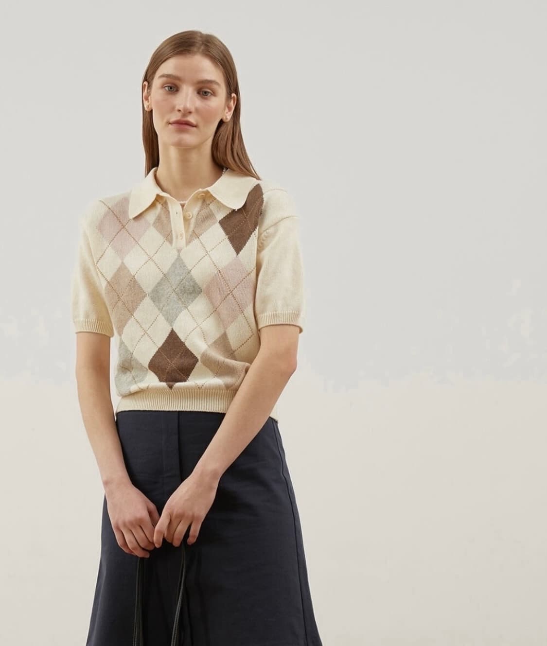 그로브 NIKO 니트 아이보리, 그레이 상품이미지2