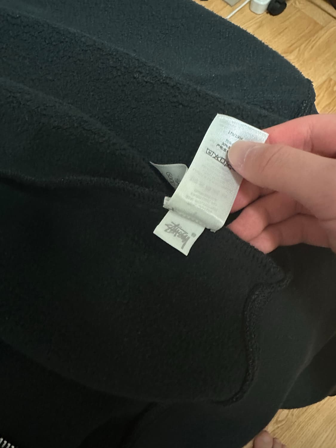 스투시 리갈 크라운 후드집업 블랙 L 상품이미지5