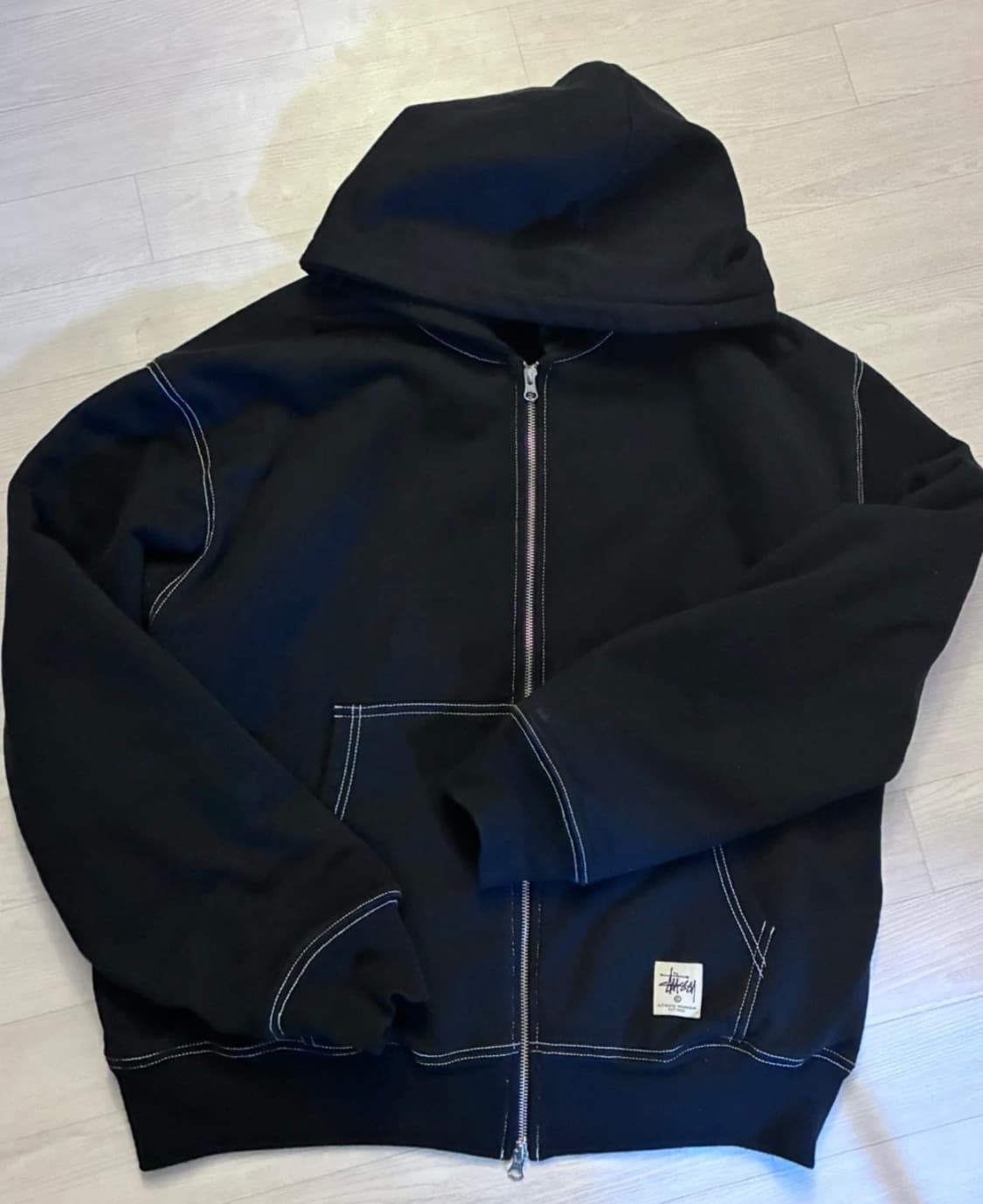 스투시 더블페이스 후드 집업 L 사이즈  상태  9.5/10  사진 찍고 상품이미지1