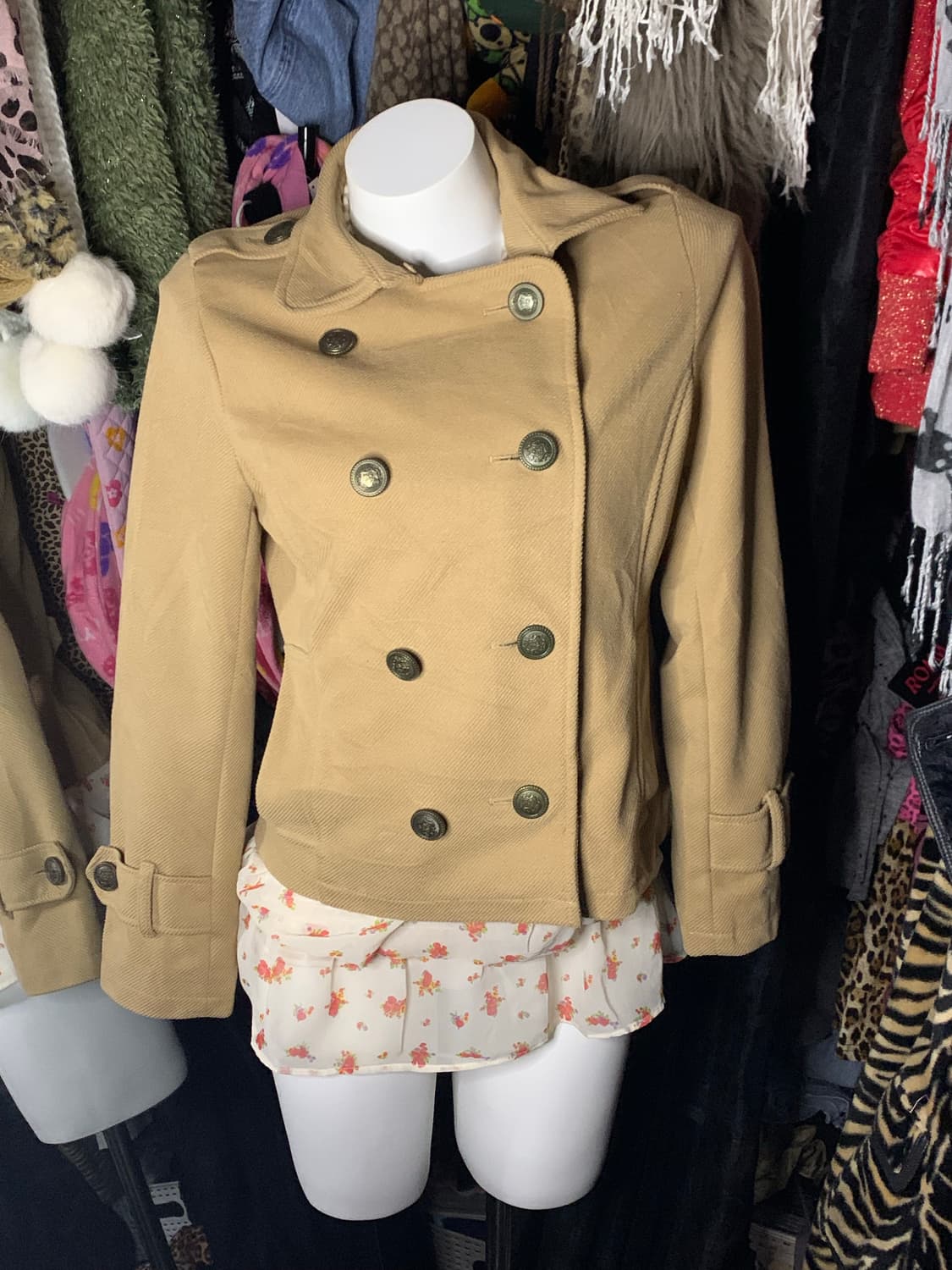 라떼갸루 모리 베이지 코트 상품이미지1