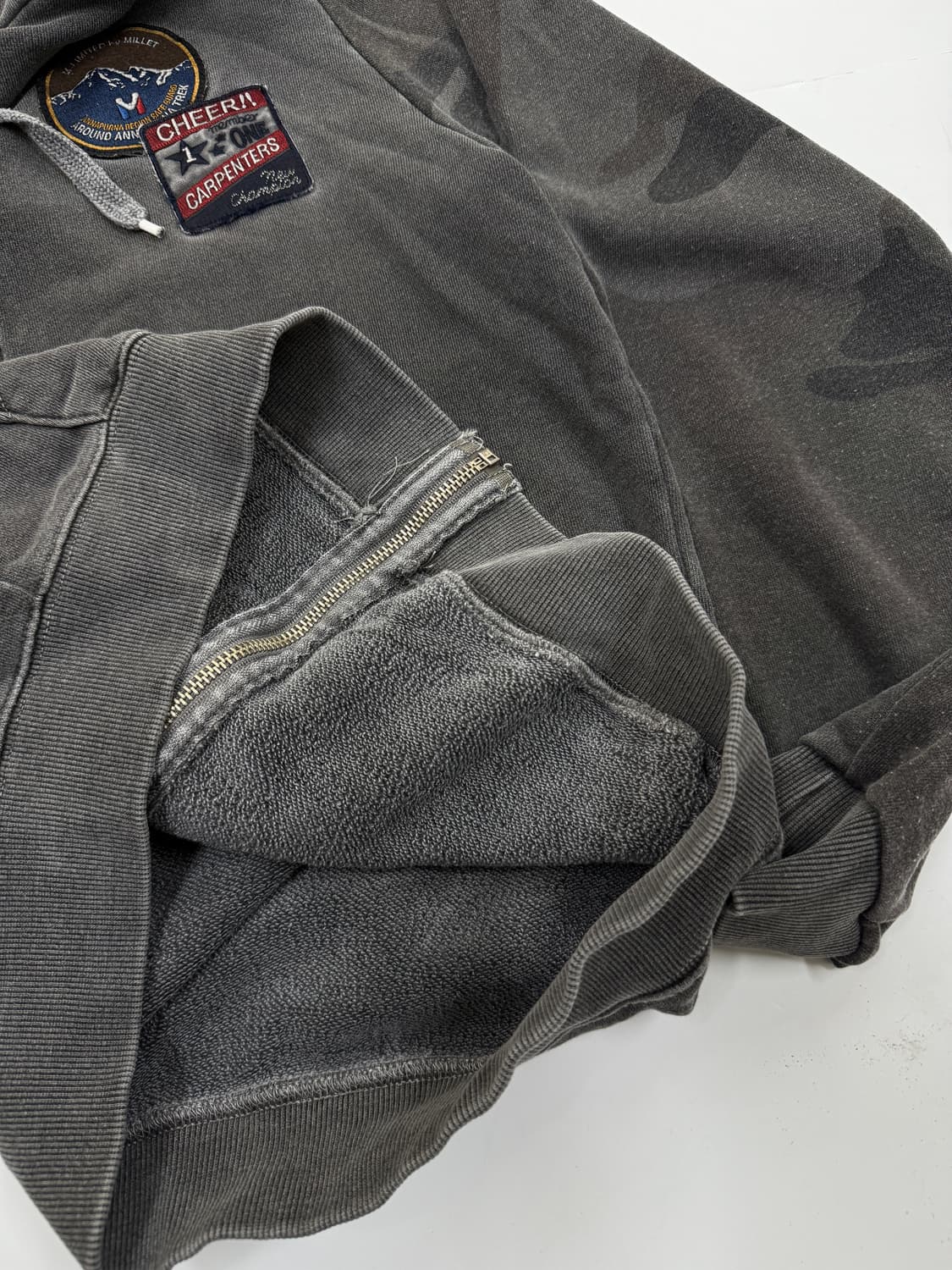 빈티지 패치 카모 믹스 후드집업 상품이미지4