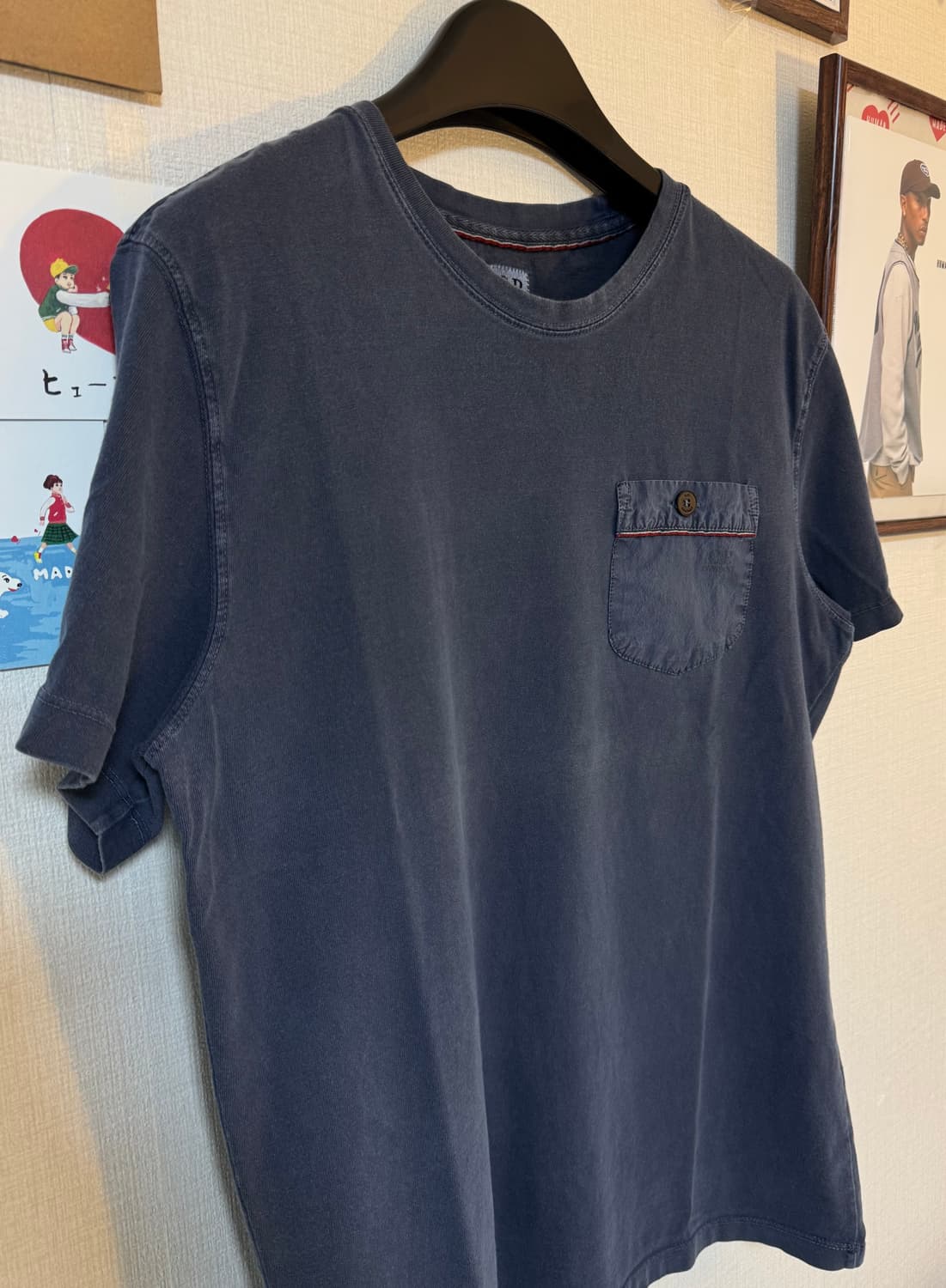 [XL]CP컴퍼니 포켓 워싱 반팔티 피그먼트 블루 상품이미지2