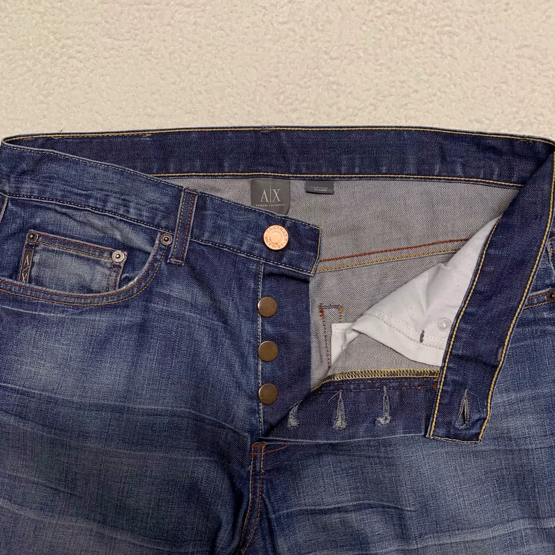 [36] 아르마니 익스체인지 와이드 스트레이트핏 데님팬츠 상품이미지4