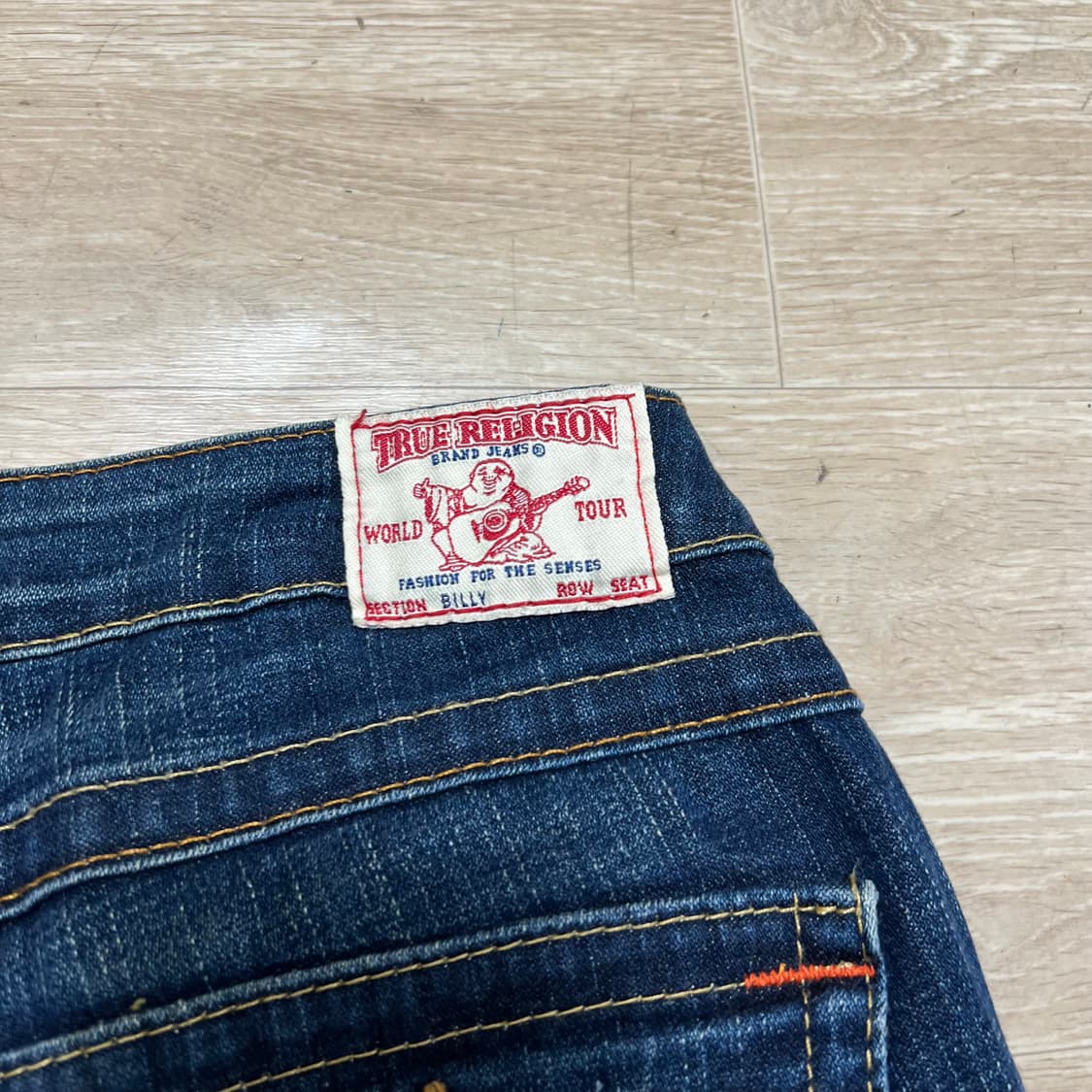 트루릴리전 여성 유스티치 부츠컷 워싱 데님 청바지 [진청] 30 상품이미지5