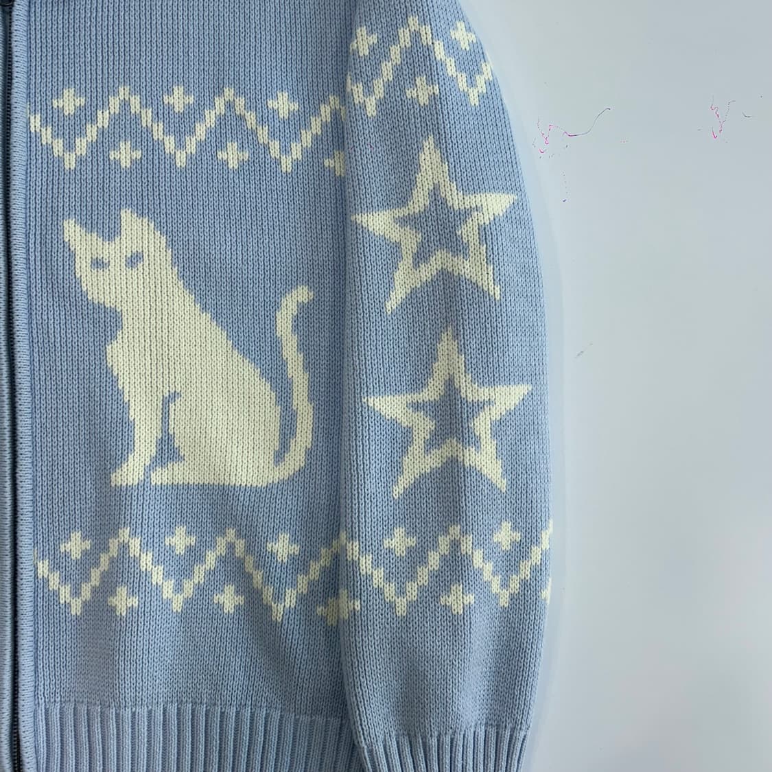 CAVISH 카비시 캣츠 스카이블루 코위찬 가디건 상품이미지5