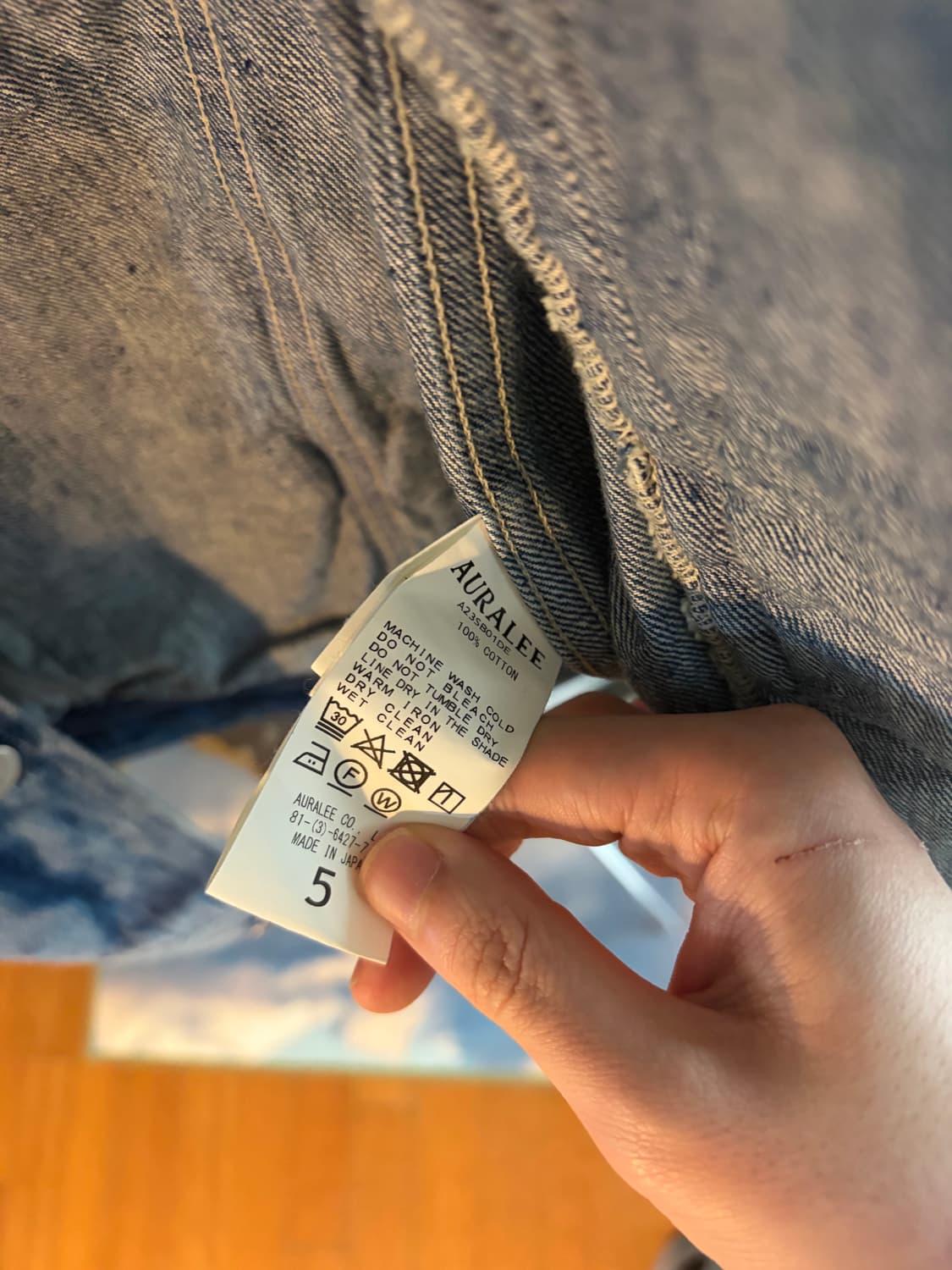 오라리 페이디드 데님 자켓 23s 상품이미지2