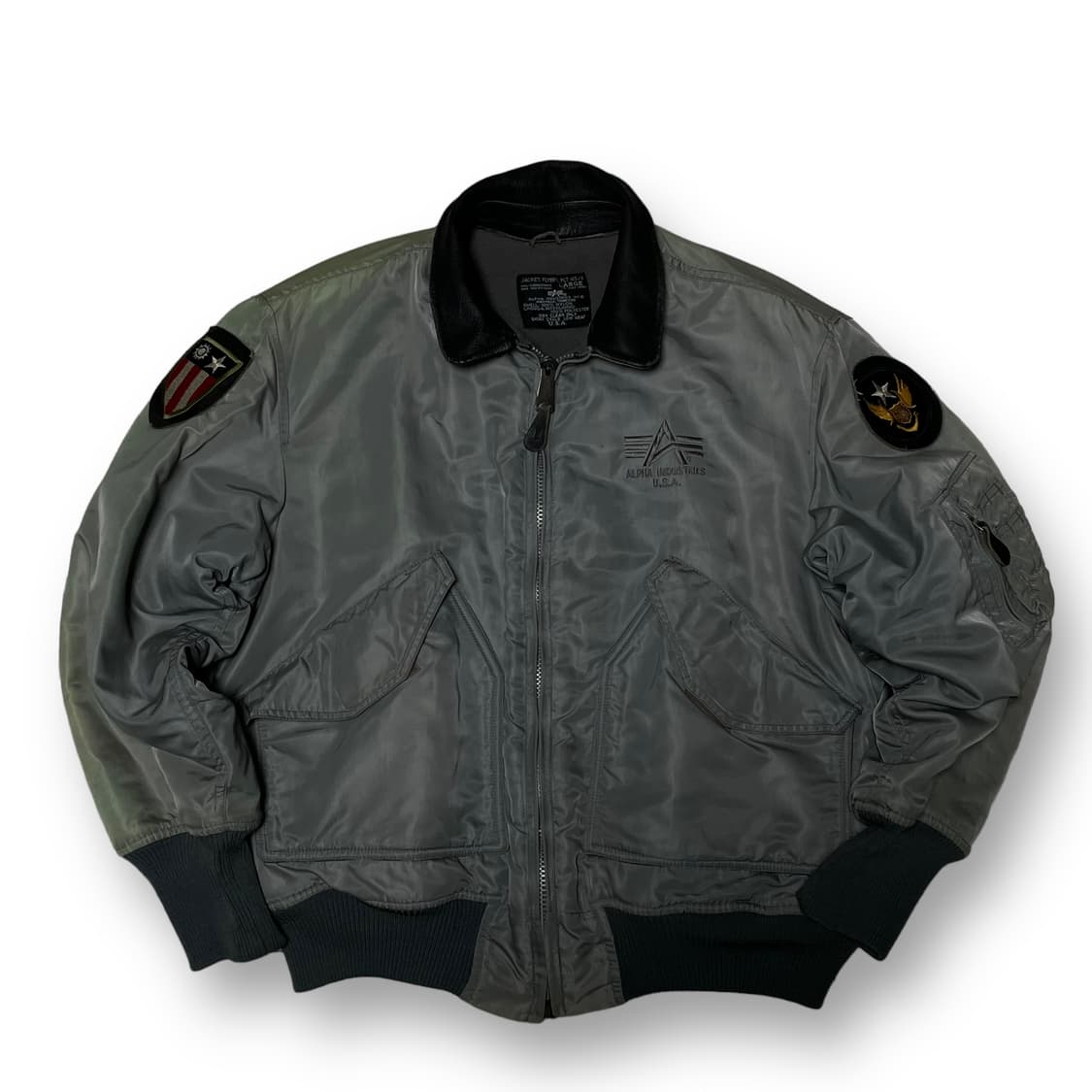 100 알파인더스트리 빈티지 가죽패치 ma-1  상품이미지1