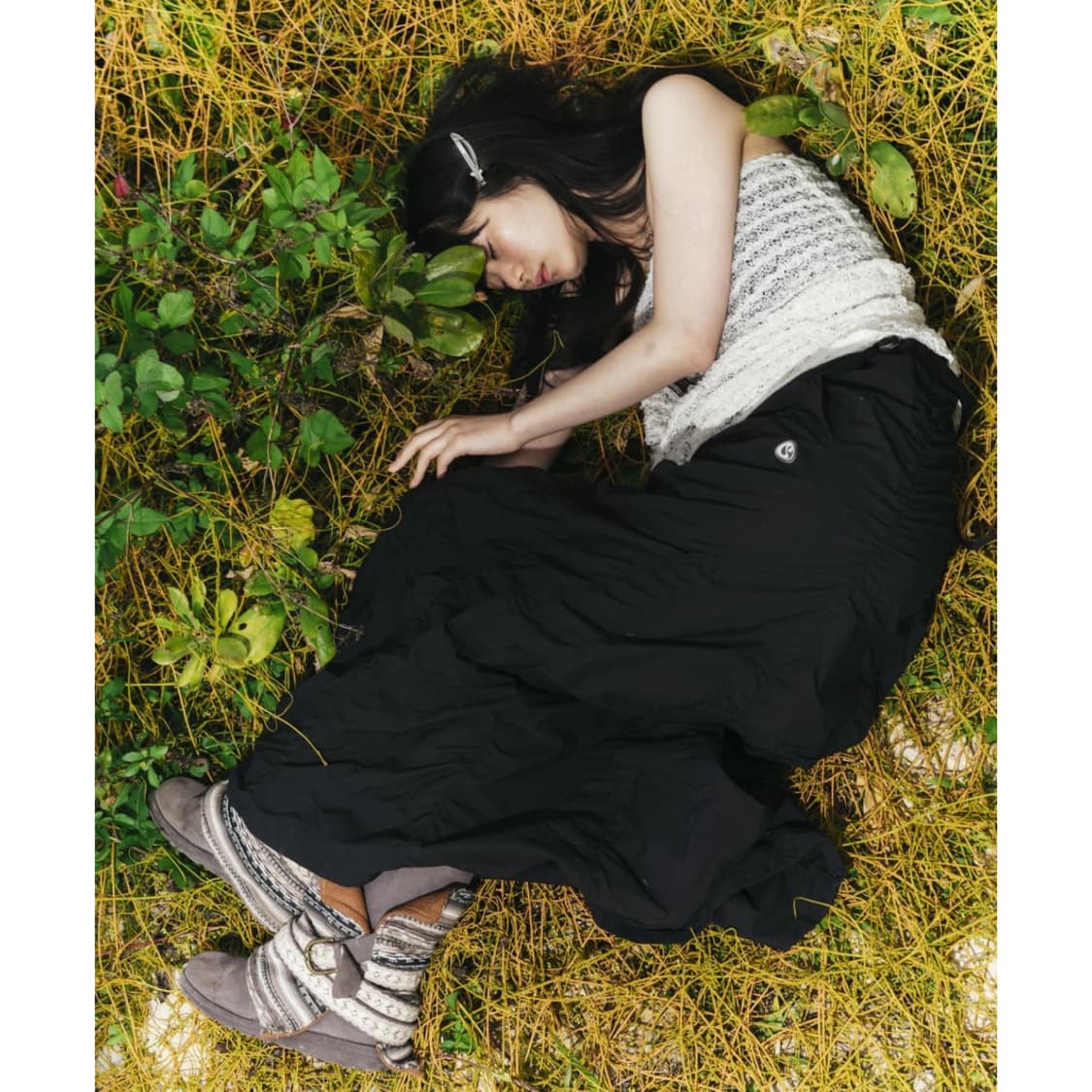 [2] 코이세이오 웨이브 머메이드 스커트 블랙 상품이미지3