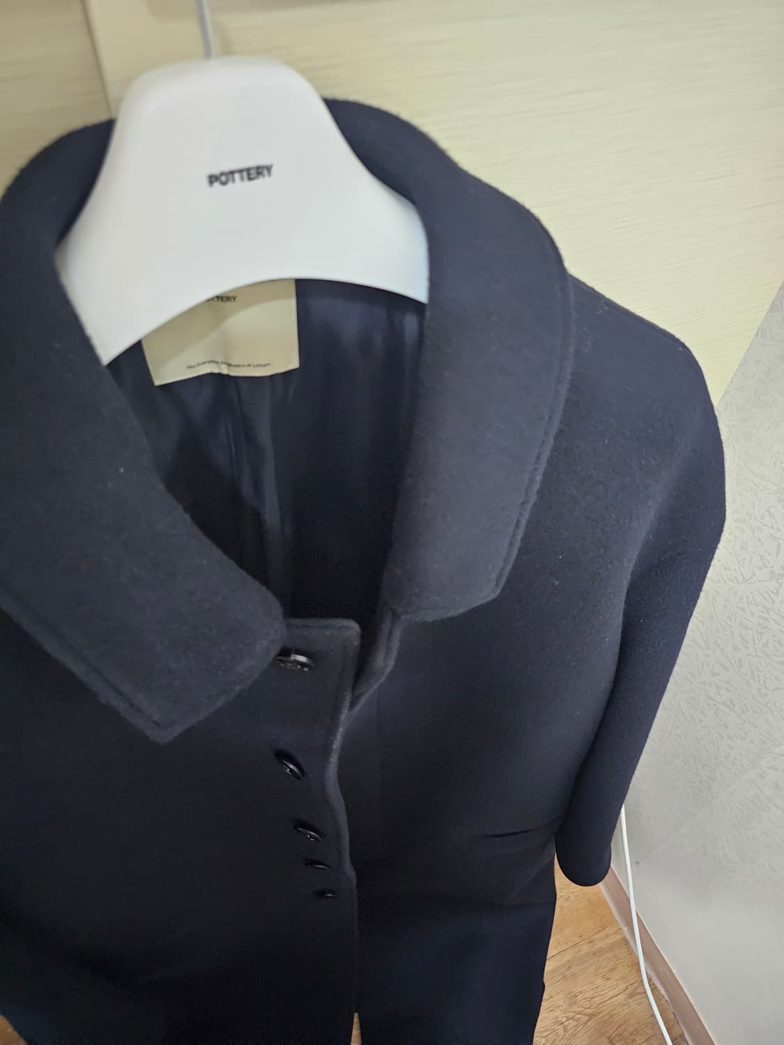 포터리 캐시미어 멜톤 울 맥코트 24fw (3사이즈) 다크 네이비 상품이미지3