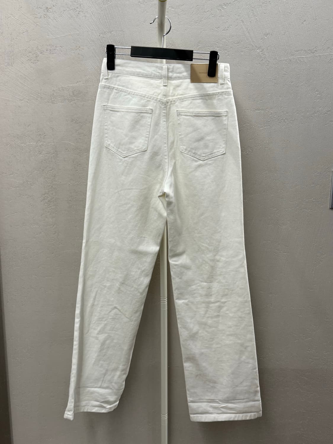 MONGDOL 몽돌 화이트 데님 진 팬츠 S 상품이미지5