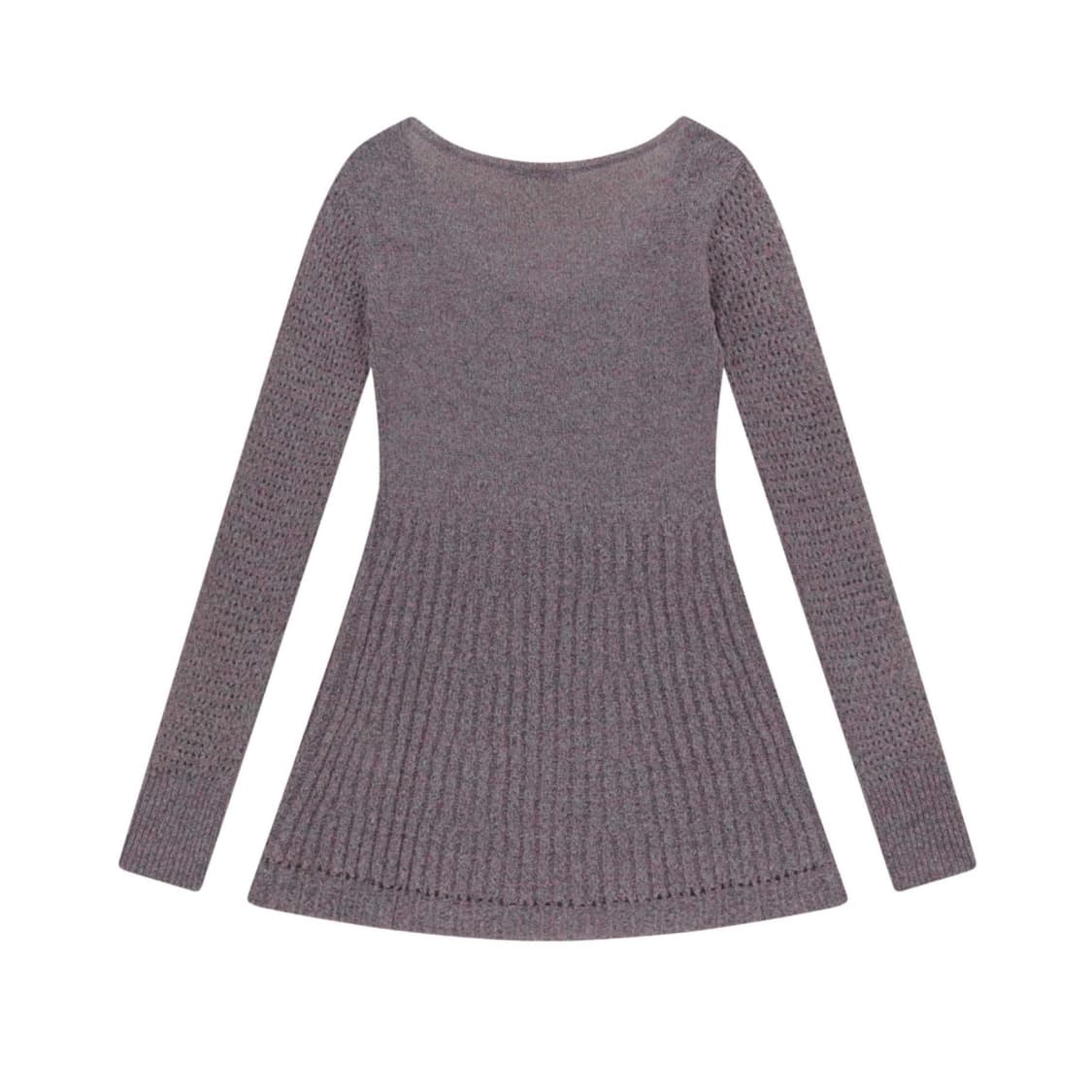 코이세이오 소프트 벨 니트 원피스 퍼플 그레이 드레스 상품이미지8