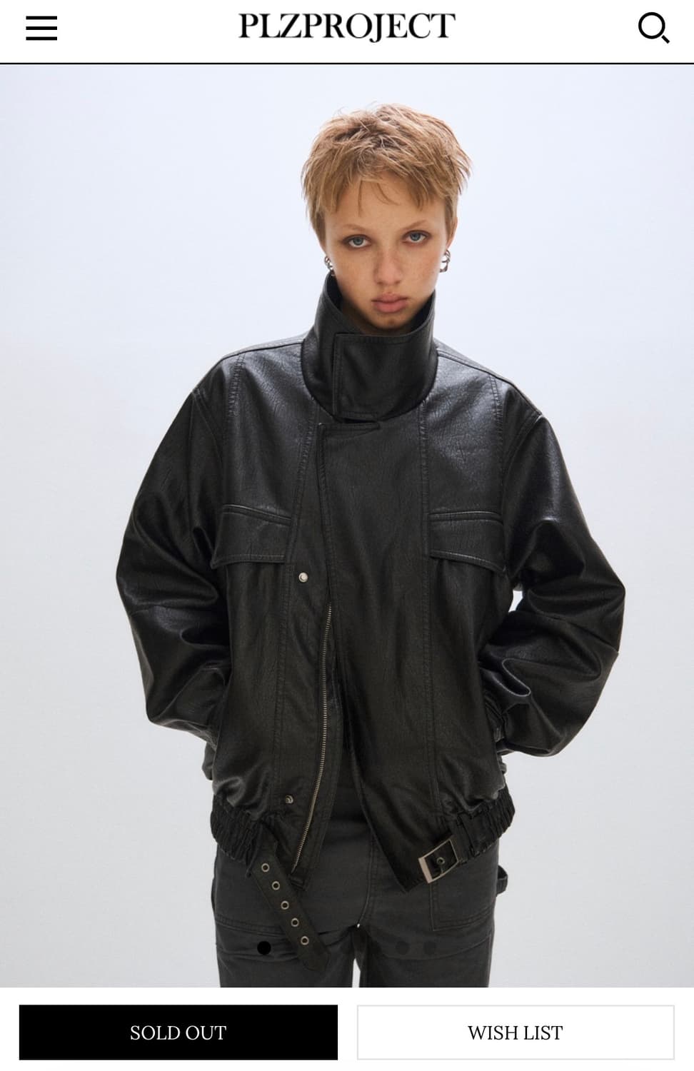 플리즈프로젝트 레더자켓 상품이미지1