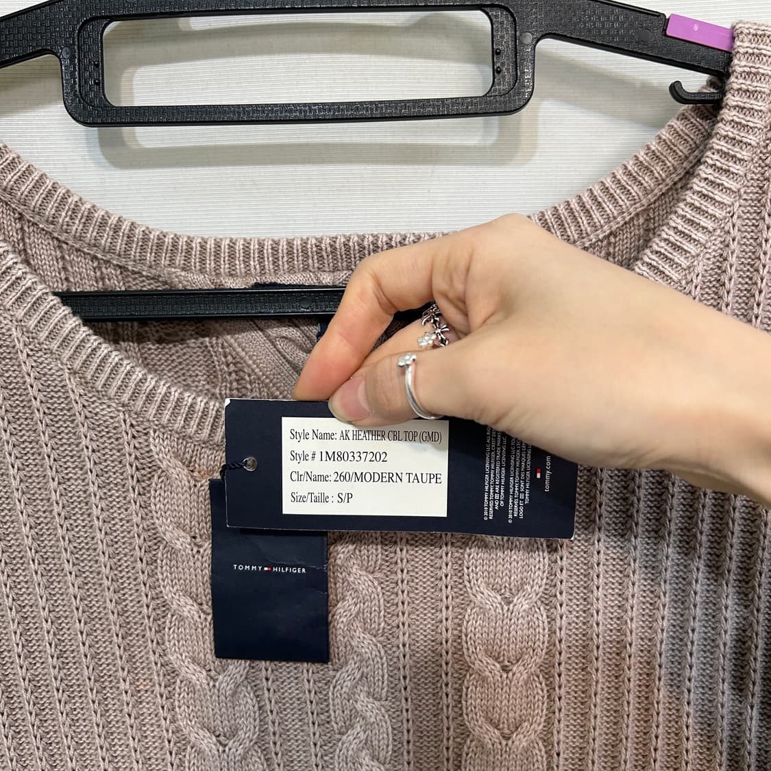 타미힐피거 케이블 니트 조끼 S  새상품 상품이미지2