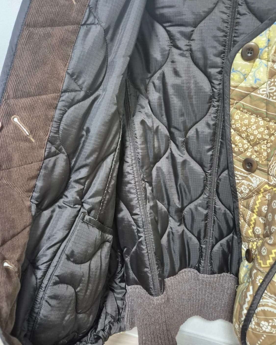 Beaker 비이커 오리지널 리버시블 패턴 퀼팅 패딩 점퍼  상품이미지7