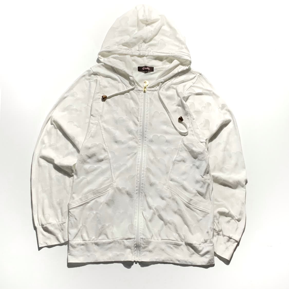 신디 빈티지 하트 슬리브 후드집업  상품이미지1