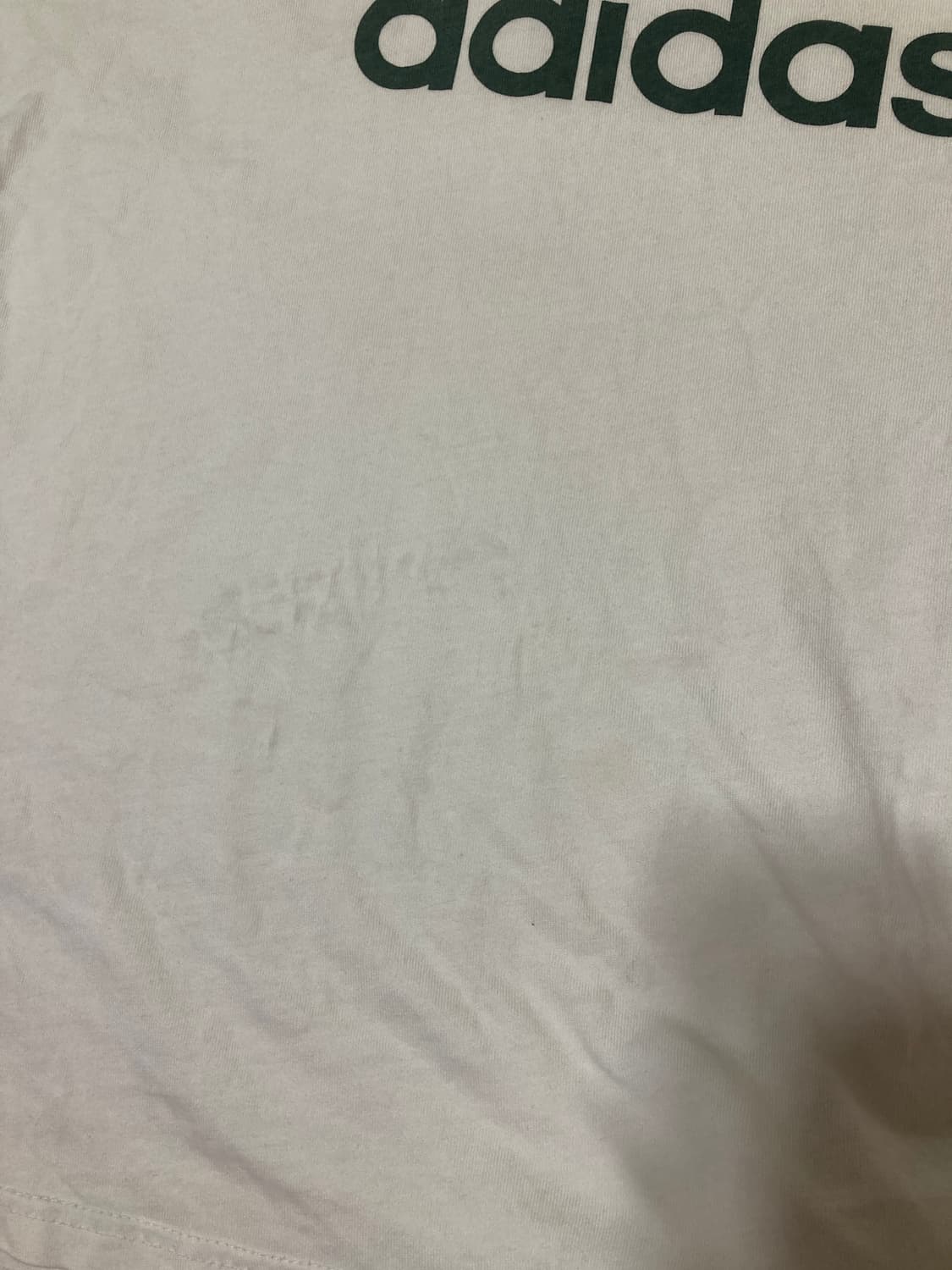 아디다스 크림카키 빅로고반팔티 L 상품이미지2