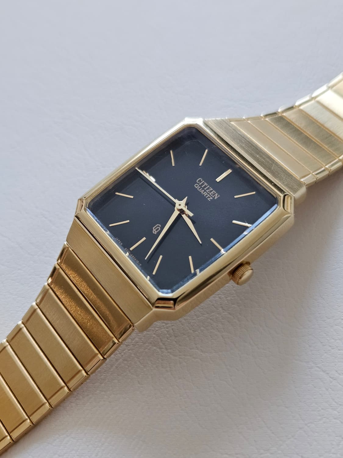 빈티지 시티즌 쿼츠 금장 사각 시계 상품이미지4