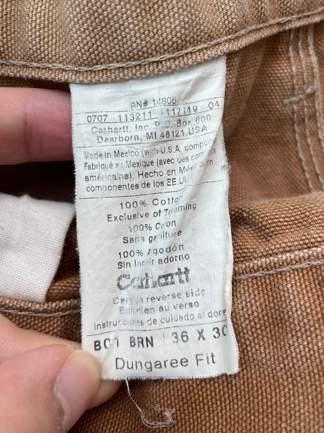 Carhartt B01 brn 칼하트 더블니 브라운 상품이미지7