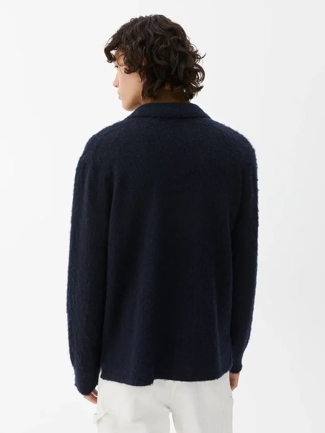 아르켓 다크 네이비 부클 울 가디건 상품이미지3
