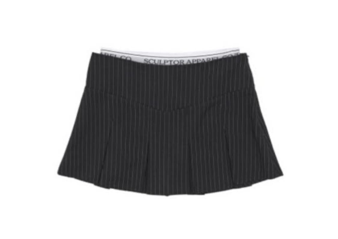 스컬프터 피카부 로우라이즈 스커트 블랙 상품이미지3