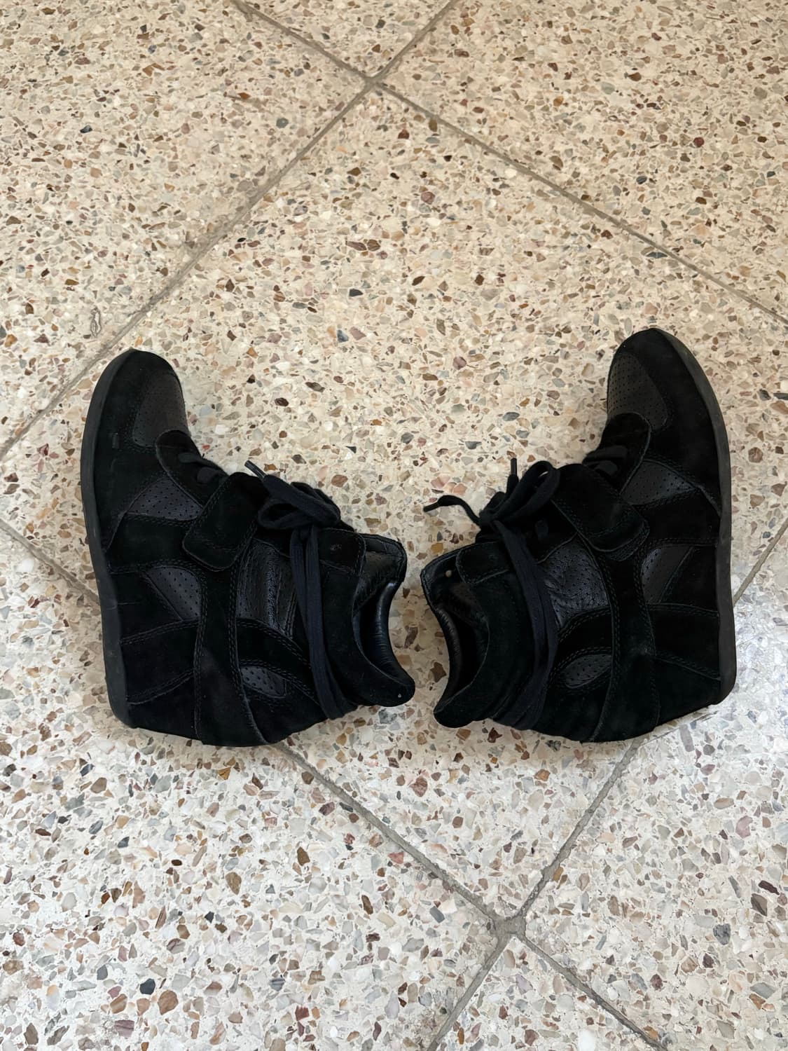 Ash 보위 웨지 스니커즈힐(36size) 스웨이드/레더 상품이미지3