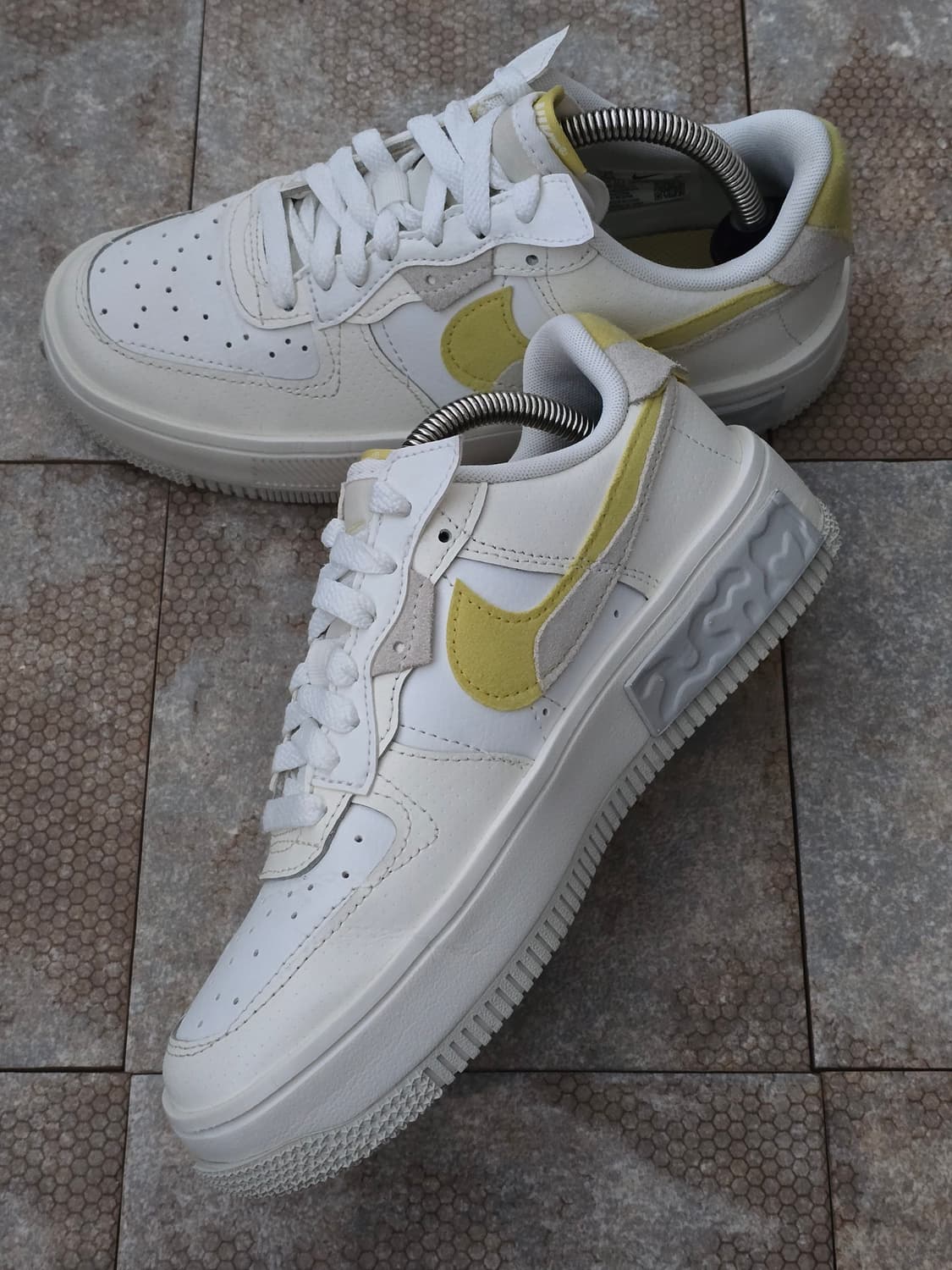 (235)나이키 에어 포스 1 폰탄카 화이트 옐로우 상품이미지5